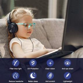 img 3 attached to 👧 Children's Blue Light Blocking Glasses for Computer Gaming - 2 Pack (Ages 4-10)