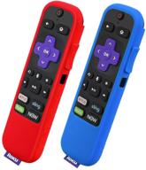 [2 pack] silicone cover for tcl roku tv steaming stick 3600r / roku express(3900)/ roku express (3910)/ roku express(3930) remote control logo