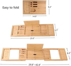 img 3 attached to YCOCO Bamboo Bathtub Stretch Expandable