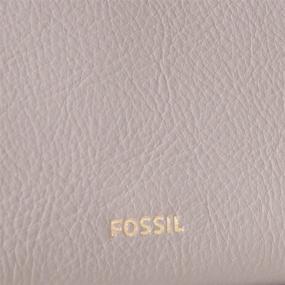 img 2 attached to 👛 Кошелек на молнии с запястьем Fossil Women's Logan Leather с функцией блокировки RFID - оптимальный размер для удобства.