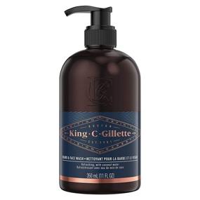 img 4 attached to 🧔 King C. Gillette Beard and Face Wash, 11 oz, Enriched with Argan and Avocado Oils for Hair and Skin Cleansing