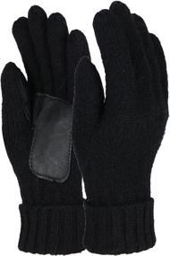 img 1 attached to 🧤 Sudawave Women's Leather Knitted Gloves: Fashionable and Warm!