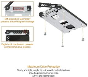 img 1 attached to Прочный металлический отсек для 8 дисков 2,5 дюйма SAS/SATA SSD и HDD (7 мм) от ICY DOCK - идеально подходит для внешнего 5,25-дюймового отсека