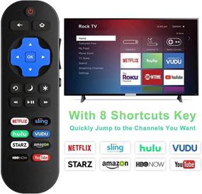 img 2 attached to 📺 Motiexic RC280 Universal Remote for TCL Roku TV - 8 Channel Shortcut Keys - Compatible with TCL Smart 4K HD LED TVs (32-85 inch) - Includes Battery