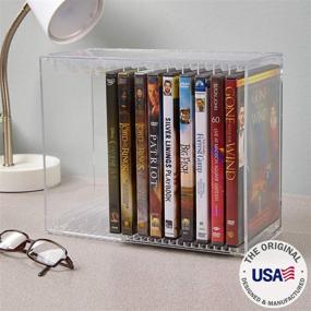 img 3 attached to 📀 STORi Stackable Clear Plastic DVD Holder: Organize 14 Standard DVD Cases with Ease