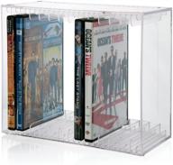 📀 stori stackable clear plastic dvd holder: organize 14 standard dvd cases with ease logo