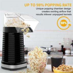 img 1 attached to 🍿 SLENPET Hot Air Popcorn Machine: 1200W Electric Popcorn Maker with 98% Poping Rate - ETL Certified"