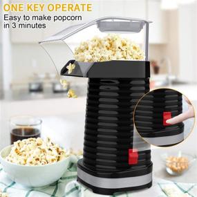 img 3 attached to 🍿 SLENPET Hot Air Popcorn Machine: 1200W Electric Popcorn Maker with 98% Poping Rate - ETL Certified"