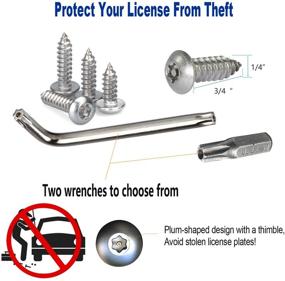 img 1 attached to 🔒 Premium Silicone License Plate Frame: Rust-Proof & Anti-Theft Car Tag Holder with Stainless Steel Hardware Kit