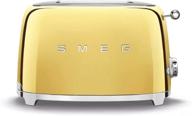 smeg limited edition retro style aesthetic 2 slice toaster (gold): sparkle up your kitchen with this golden classic! логотип