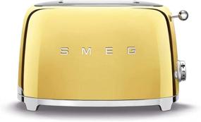 img 4 attached to Smeg Limited Edition Retro Style Aesthetic 2 Slice Toaster (Gold): Sparkle Up Your Kitchen with this Golden Classic!