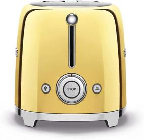 img 2 attached to Smeg Limited Edition Retro Style Aesthetic 2 Slice Toaster (Gold): Sparkle Up Your Kitchen with this Golden Classic!