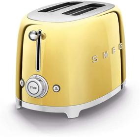 img 3 attached to Smeg Limited Edition Retro Style Aesthetic 2 Slice Toaster (Gold): Sparkle Up Your Kitchen with this Golden Classic!