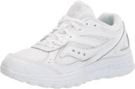 saucony cohesion running shoes for girls - white unisex athletic footwear logo