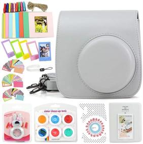 img 4 attached to WOGOZAN Camare Case For Fujifilm Instax Mini 9 8 Include Camera Bag Accessories Box Kit: Hand Strap/Film Album/Selfie Lens/Hanging Creative Frames/Photo Stickers/Camera Sticks &Amp