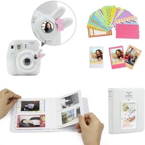 img 1 attached to WOGOZAN Camare Case For Fujifilm Instax Mini 9 8 Include Camera Bag Accessories Box Kit: Hand Strap/Film Album/Selfie Lens/Hanging Creative Frames/Photo Stickers/Camera Sticks &Amp