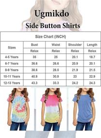 img 3 attached to 🌸 Ugmikdo Little Blouse T Shirts with Buttons - Cute Girls' Clothing