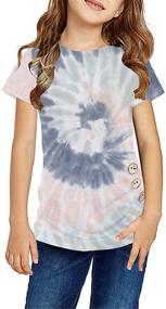 img 4 attached to 🌸 Ugmikdo Little Blouse T Shirts with Buttons - Cute Girls' Clothing