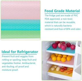 img 2 attached to Wanapure 12 Pack Refrigerator Mats - Colorful, Washable, Easy-to-Clean Fridge Liners & Shelf Mat Set