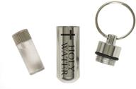 🚶 travel holy water bottle - 2 inch aluminum tube with 1ml plastic vial on keychain (enhanced version) logo