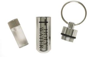 img 2 attached to 🚶 Travel Holy Water Bottle - 2 Inch Aluminum Tube with 1ml Plastic Vial on Keychain (Enhanced Version)