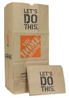 🏡 the home depot 49022-25pk heavy duty brown paper lawn and garden refuse bags, bulk pack of 25 – 30 gallon logo