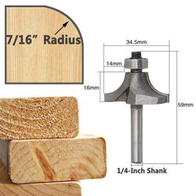 img 1 attached to 🔪 Enhanced Yakamoz Round Over Rounding Edge Forming Roundover Router Bits for Precision Cutting Tools