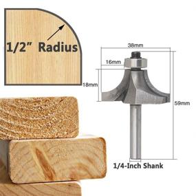 img 2 attached to 🔪 Enhanced Yakamoz Round Over Rounding Edge Forming Roundover Router Bits for Precision Cutting Tools