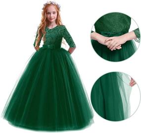 img 2 attached to 👗 Vintage Princess Dresses for Bridesmaids, Communions, Birthdays, and Girls' Clothing