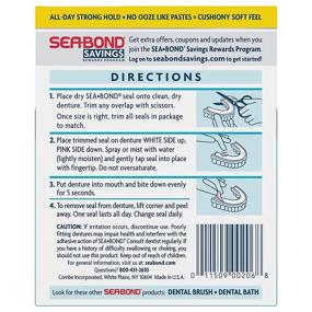 img 3 attached to 🦷 Sea Bond Secure Denture Adhesive Seals: Original, Zinc Free, All Day Hold, Mess Free - 30 Count