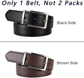 img 2 attached to 👔 Versatile Leather Reversible Casual Colors Men's Accessories and Belts by ToyRis