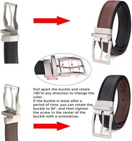 img 3 attached to 👔 Versatile Leather Reversible Casual Colors Men's Accessories and Belts by ToyRis