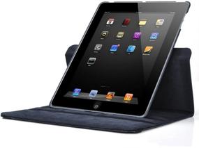 img 1 attached to 360° Вращающийся черный кожаный стенд для iPad 2, 3 и 4-го поколения