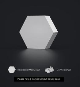 img 3 attached to 🔮 DIY Smart LED Lamp: Cololight Hexagon Light Panel Compatible with Alexa and Google Assistant, No Power Base Required, Single Light Block