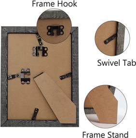 img 2 attached to Versatile 7 Pack 5x7 Rustic Picture Frame: Display Photos 5x7 w/ Mat or 6x8 Without Mat, Grey - Wall & Tabletop Frames