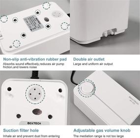 img 1 attached to Boxtech Super Quiet Aquarium Air Pump - Long-Term Quietness, Adjustable Air Volume & Oxygen Pump for 1-150 Gallon Fish Tanks