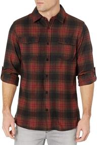 img 3 attached to 👔 Men's Burnside Yarn Dyed Sleeve Flannel Shirt - Ideal for Active Lifestyles