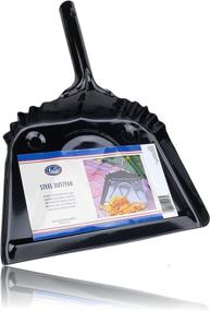 img 1 attached to Fuller Brush 12-Inch Metal Dustpan - Wide Sweep & Heavy Duty Steel Dust Pan: Convenient Handle, Hook Hanger, & Mini Dusting Tool