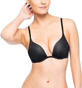 img 3 attached to 👙 Enhance Your Cleavage with Undies.com's Women's Custom-Knit Microfiber Classic Deep Plunge Push-up Bra