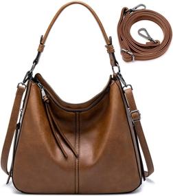 img 4 attached to 👜 Последний стиль и функциональность: дизайнерские дамские сумки скрытые женские сумки и кошельки в стиле "Хобо