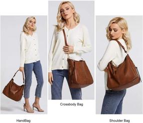img 3 attached to 👜 Последний стиль и функциональность: дизайнерские дамские сумки скрытые женские сумки и кошельки в стиле "Хобо