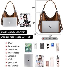 img 1 attached to 👜 Последний стиль и функциональность: дизайнерские дамские сумки скрытые женские сумки и кошельки в стиле "Хобо