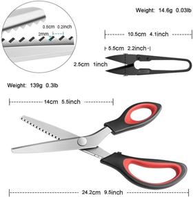 img 2 attached to ✂️ Serrated Professional Dressmaking Scissors: Perfect for Precise Cutting and Tailoring