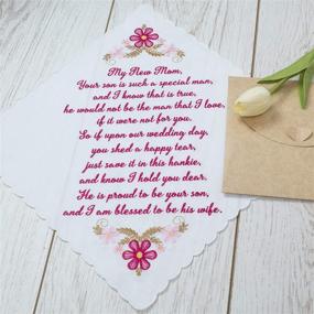 img 3 attached to 🎁 Cherished Wedding Handkerchief: A Thoughtful Gift for Daughter's Parents