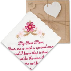 img 4 attached to 🎁 Cherished Wedding Handkerchief: A Thoughtful Gift for Daughter's Parents