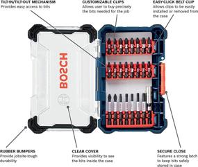 img 2 attached to 🔧 BOSCH Impact Tough Screwdriving Custom Case System Set SDMS24 - 24 Piece, 24pc