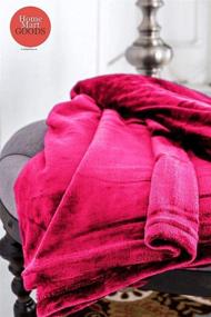 img 2 attached to Super Soft Warm Full Hot Pink Fleece Throw Blanket for Bedding - A Must-Have Home Item