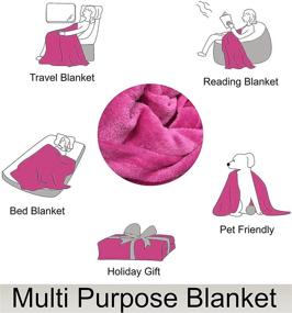 img 1 attached to Super Soft Warm Full Hot Pink Fleece Throw Blanket for Bedding - A Must-Have Home Item