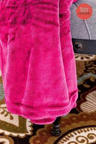 img 3 attached to Super Soft Warm Full Hot Pink Fleece Throw Blanket for Bedding - A Must-Have Home Item