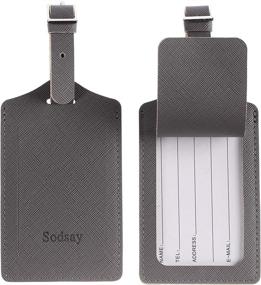 img 3 attached to Sodsay Leather Luggage Baggage Travel Travel Accessories in Luggage Tags & Handle Wraps